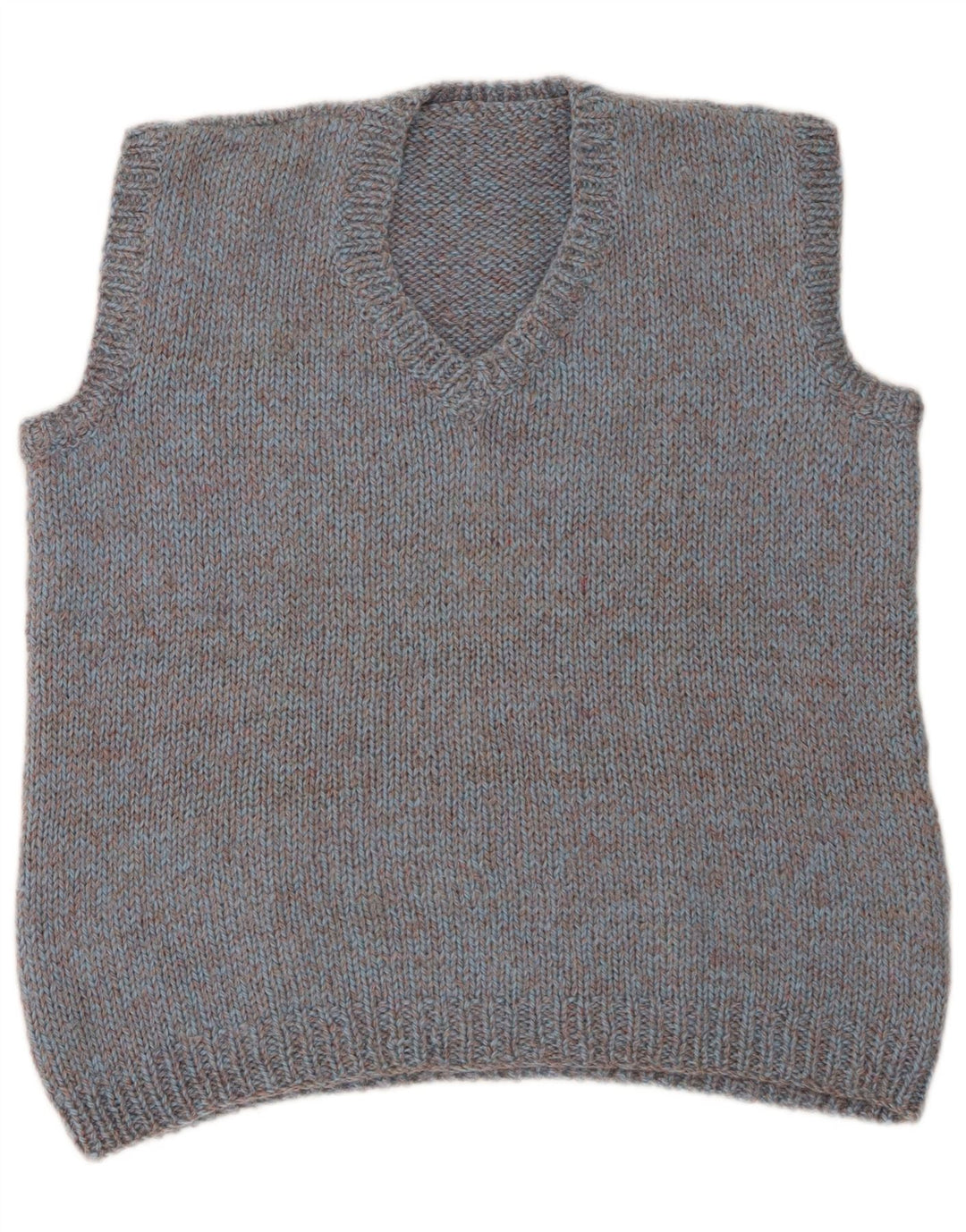 Canotta vintage da uomo, canotta grande blu screziata