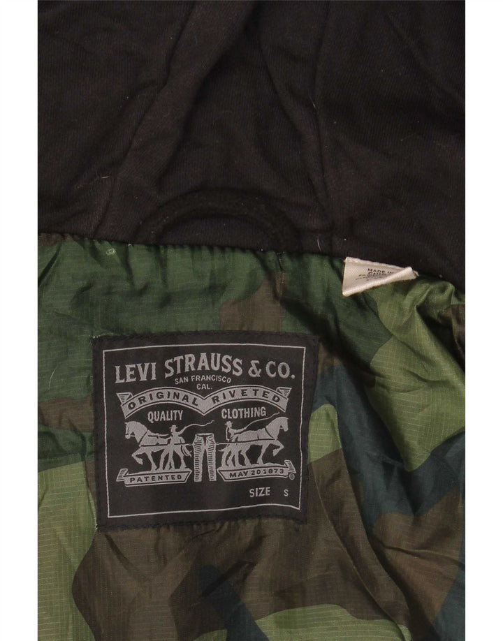 Levi's - Camicia in flanella da boscaiolo con cappuccio, piccolo motivo a quadri rossi