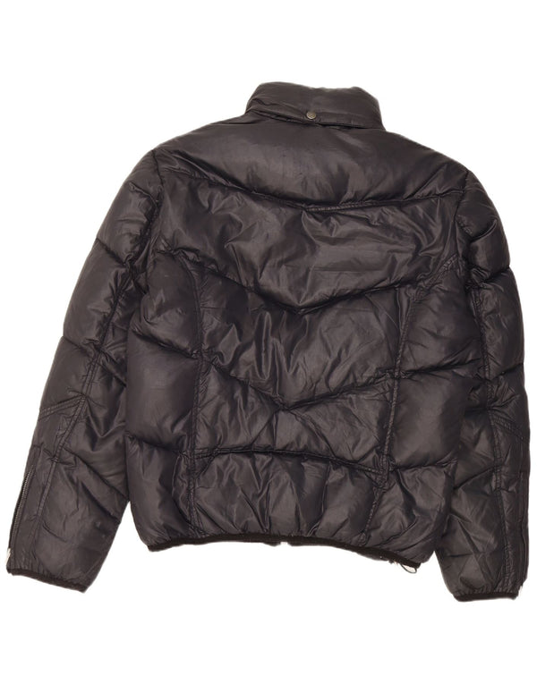 Giacca imbottita con cappuccio da uomo Diesel UK 44 2XL nylon nero