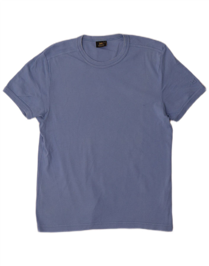 Maglietta da donna Lee Top grande in cotone blu