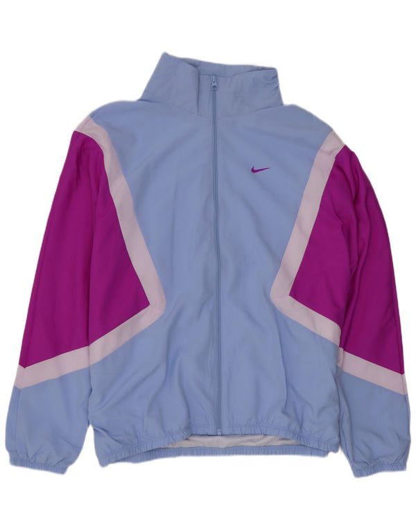 Giacca da ginnastica grafica da donna Nike UK 14 blu medio sportivo