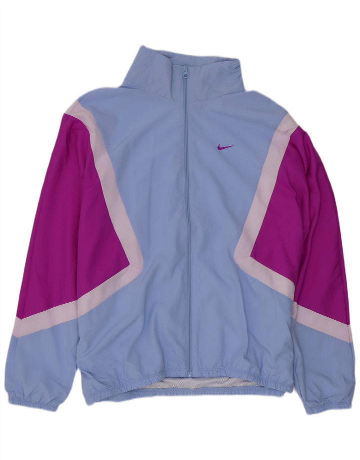 Giacca da ginnastica grafica da donna Nike UK 14 blu medio sportivo
