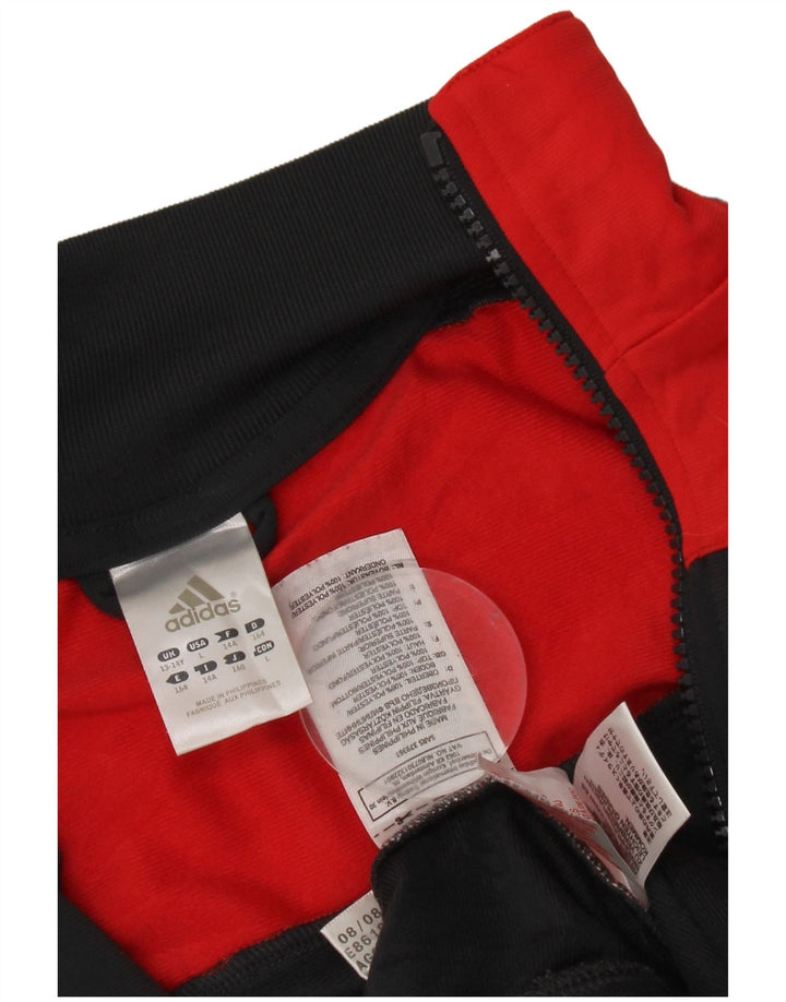 Giacca da ginnastica grafica da ragazzo Adidas 13-14 anni Colorblock grigio