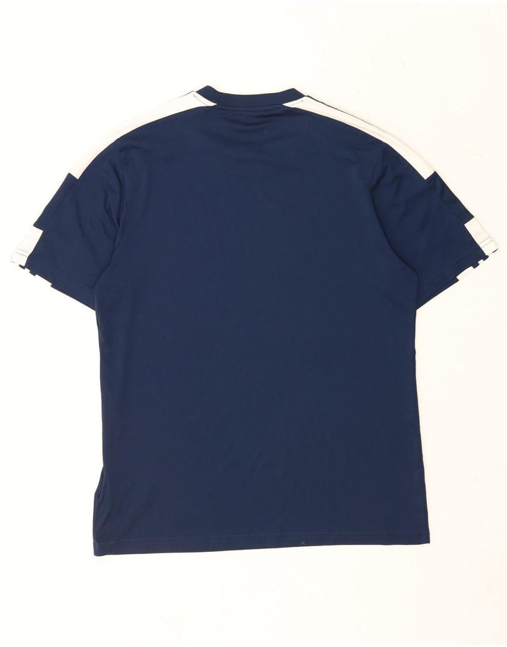 T-shirt Adidas Aeroready da uomo, grande, in poliestere color block blu navy