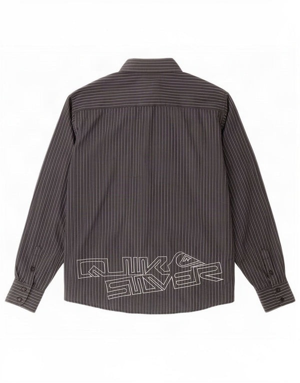 Camicia grafica da uomo Quiksilver Gessato medio nero