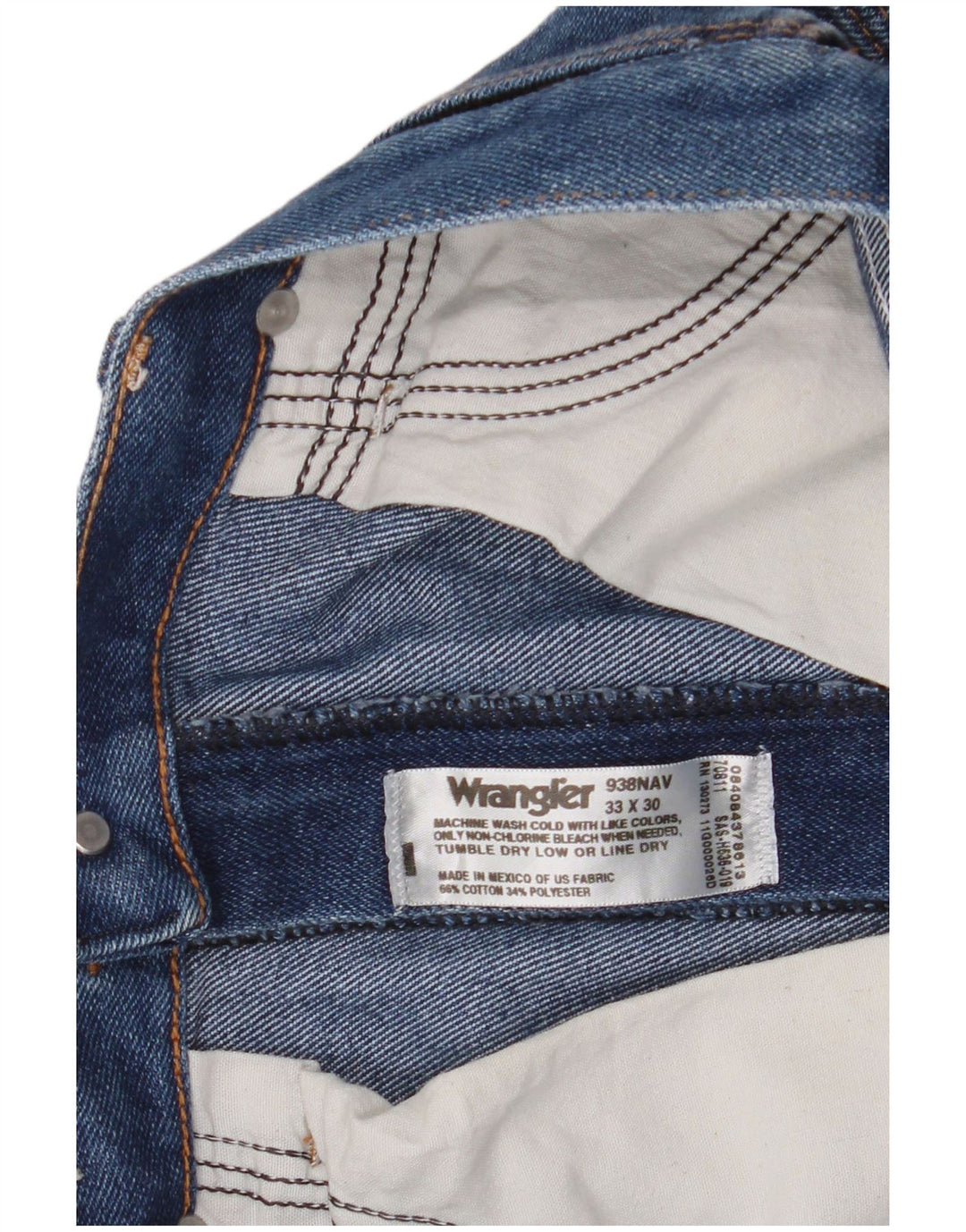 Jeans dritti da uomo Wrangler W33 L30 cotone blu