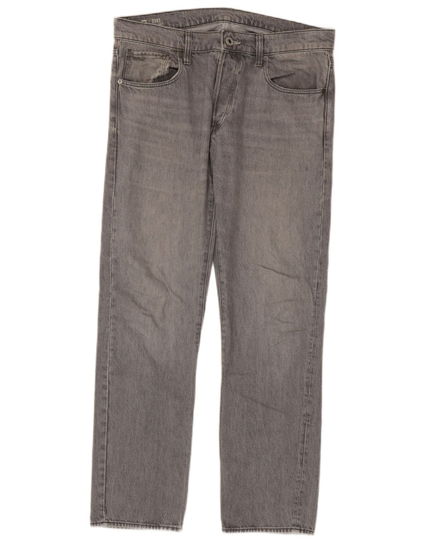Jeans dritti da uomo G-Star 3301 W33 L32 cotone grigio