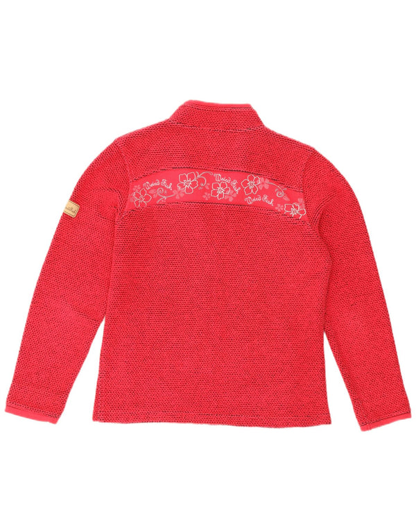 Maglione cardigan da donna Weird Fish UK 14 Cotone rosso medio