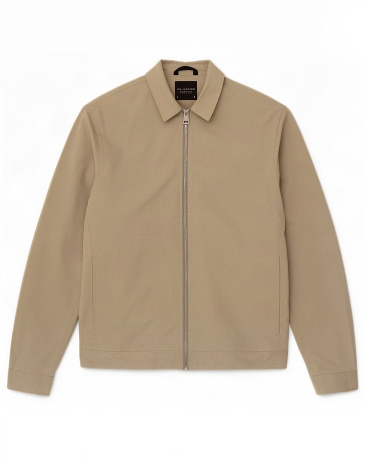 Giubbotto bomber autografo da uomo Marks & Spencer UK 36 piccolo cotone beige