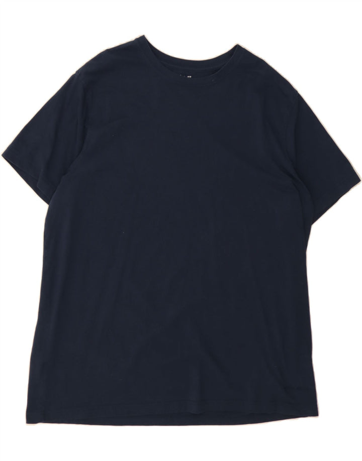 EDDIE BAUER Mens T-Shirt Top 2XL Navy Blue Cotton Vintage Eddie Bauer and Second-Hand Eddie Bauer from Messina Hembry 