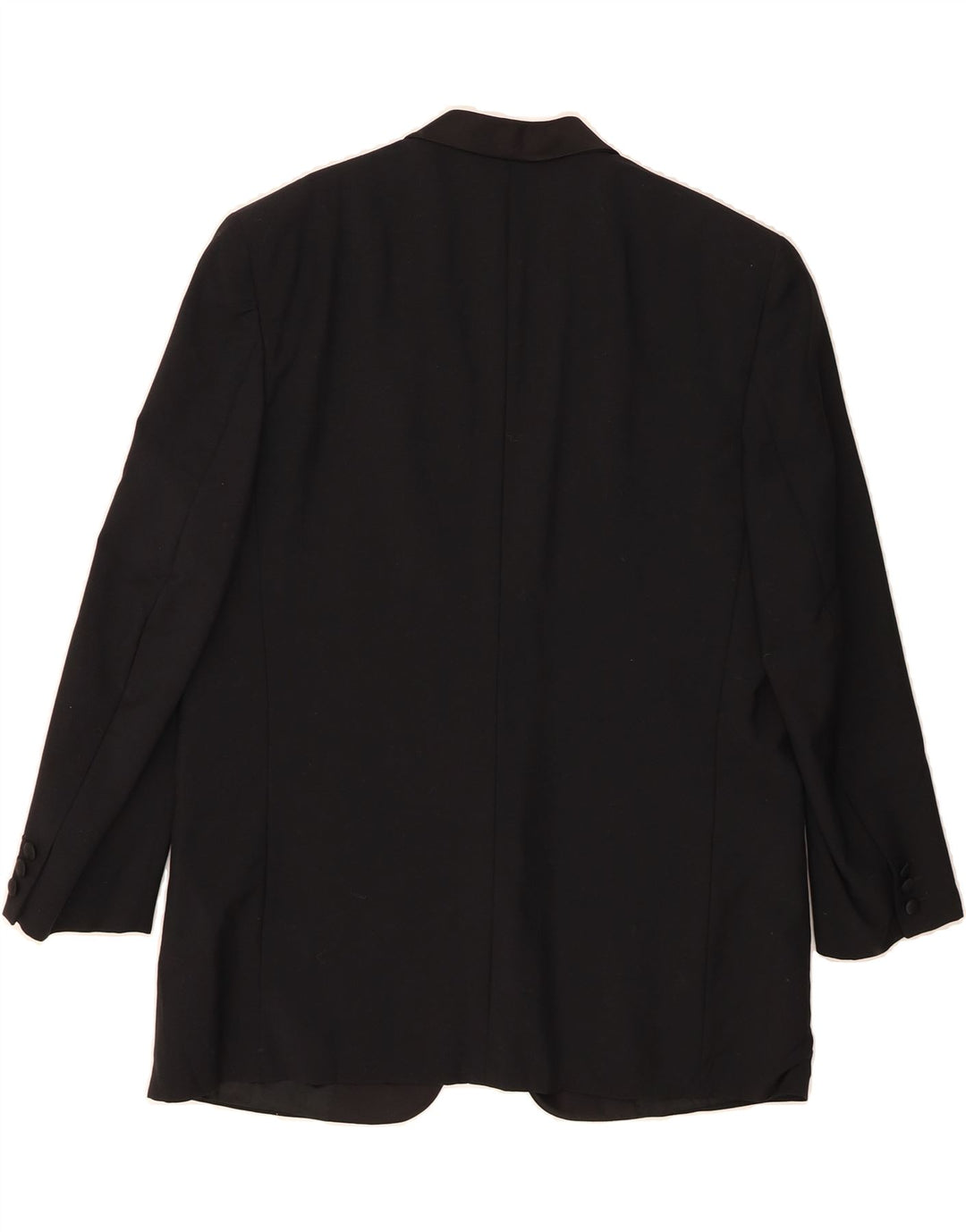 VINTAGE Mens 1 Button Blazer Jacket IT 52 XL Black Wool Vintage Vintage and Second-Hand Vintage from Messina Hembry 