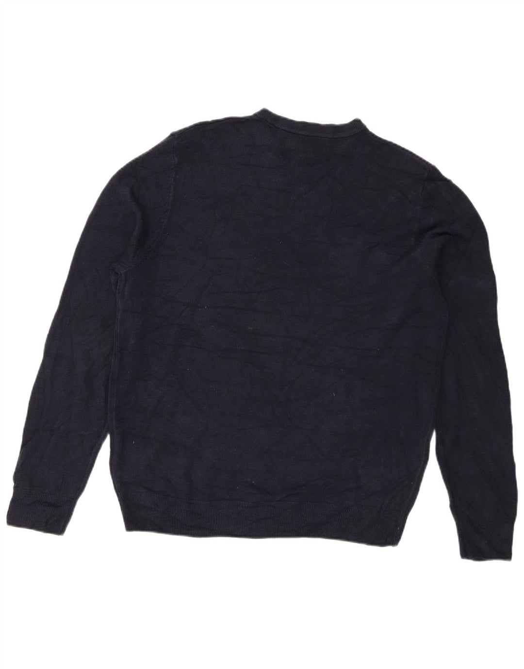 Maglione maglione girocollo da uomo Marks & Spencer grande acrilico blu navy