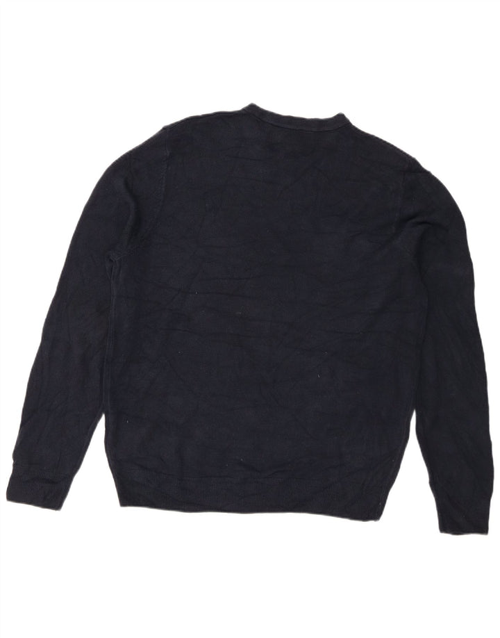 Maglione maglione girocollo da uomo Marks & Spencer grande acrilico blu navy