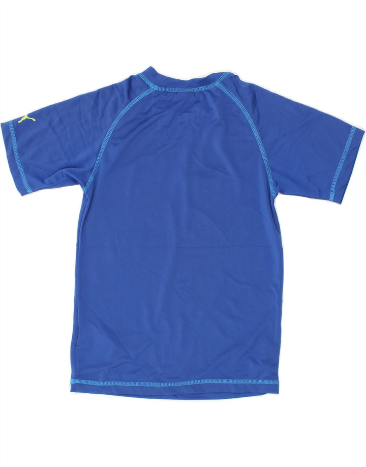 PUMA Boys Graphic T-Shirt Top 5-6 Years  Blue Polyester Vintage Puma and Second-Hand Puma from Messina Hembry 