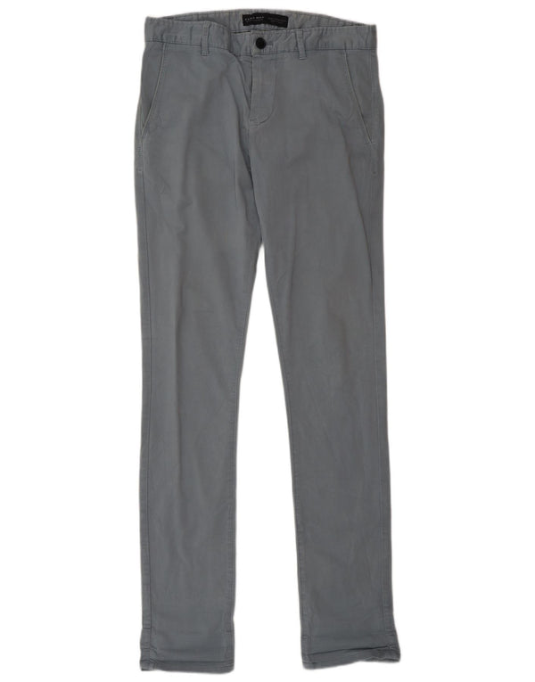 Pantaloni chino slim da uomo Zara EU 38 Small W30 L33 Grigio