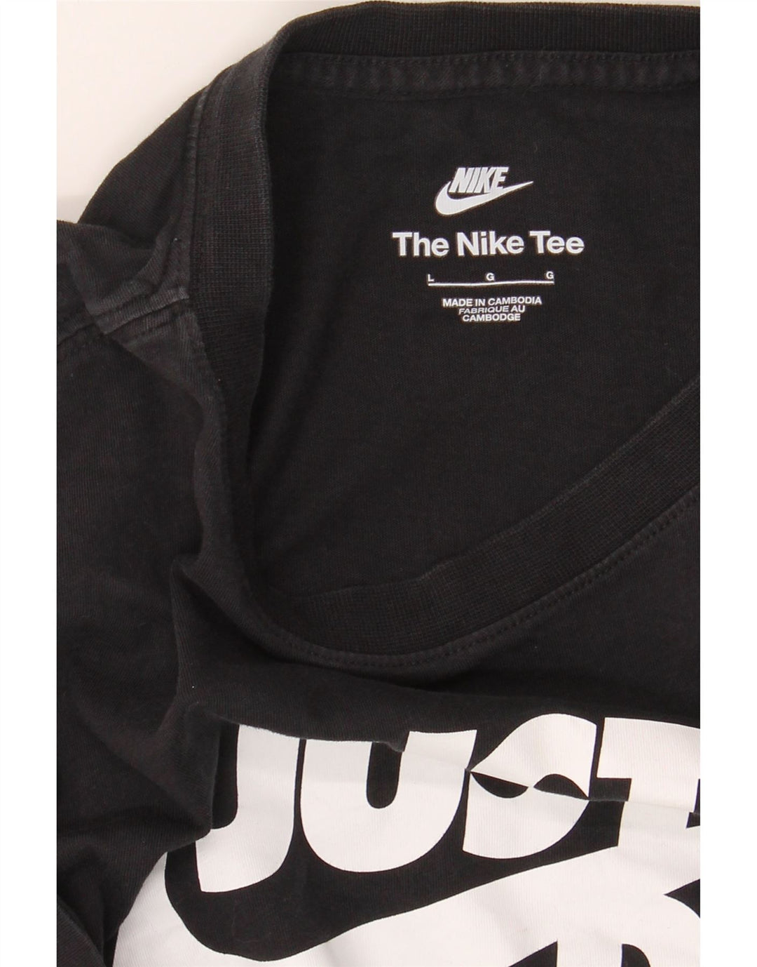 NIKE Mens Graphic T-Shirt Top Large Black Cotton Vintage Nike and Second-Hand Nike from Messina Hembry 