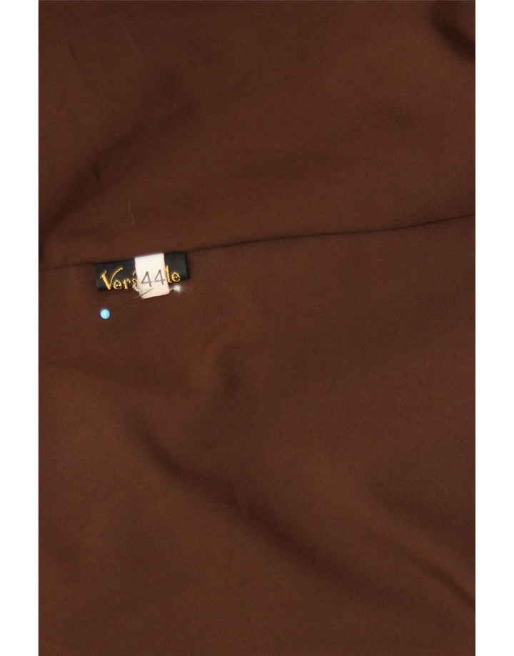 Cappotto in pelle da donna vintage IT 44 in pelle marrone medio