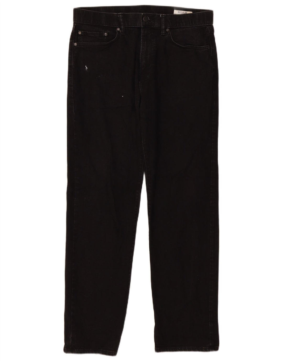 Jeans dritti regolari da uomo Marks & Spencer W34 L31 cotone nero