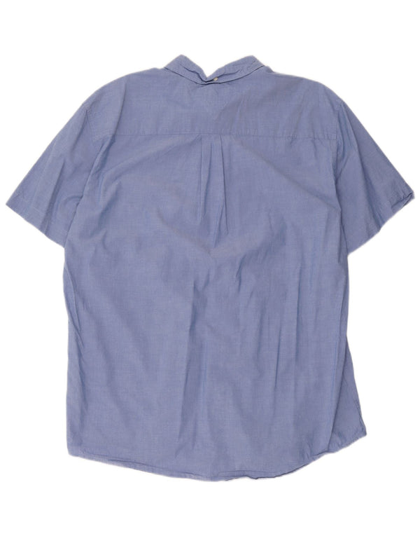 Camicia da uomo a maniche corte classica Tommy Hilfiger XL in cotone blu