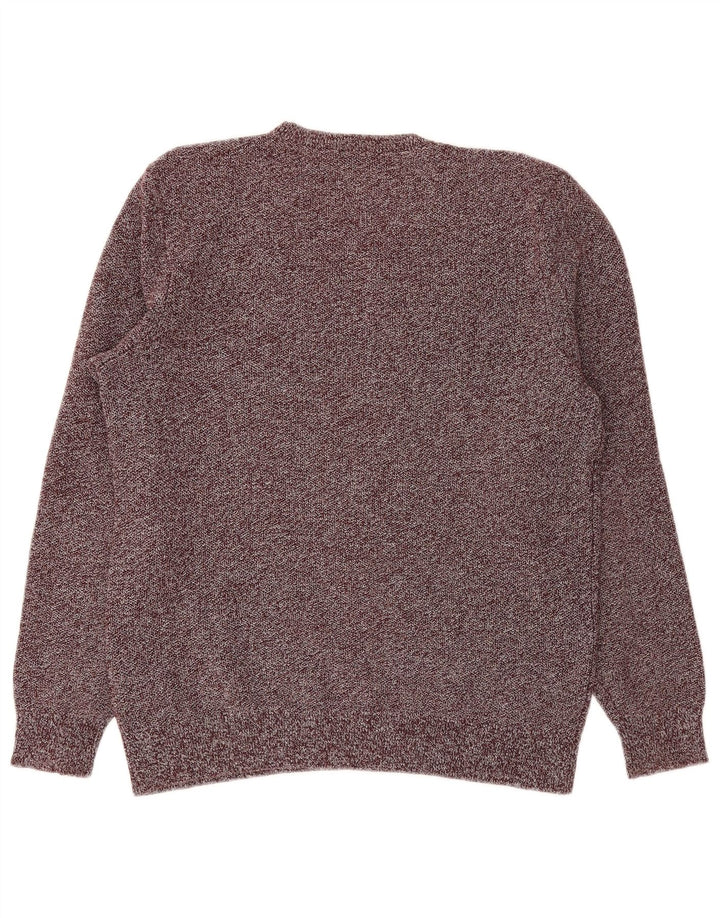 Maglione maglione girocollo da uomo Cos Lino screziato bordeaux medio