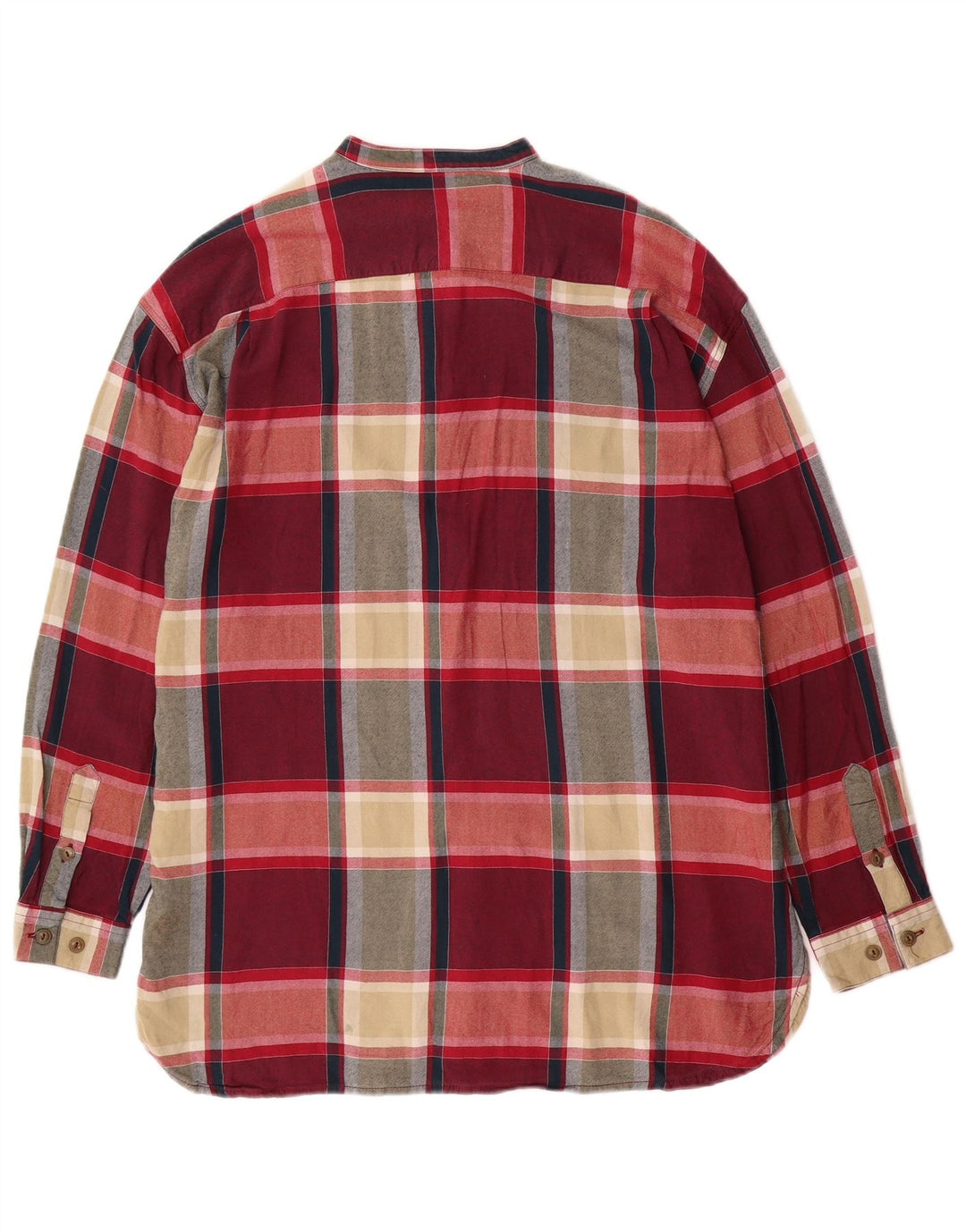 Abito camicia da donna Eddie Bauer UK 16 Viscosa a quadri rossi grandi