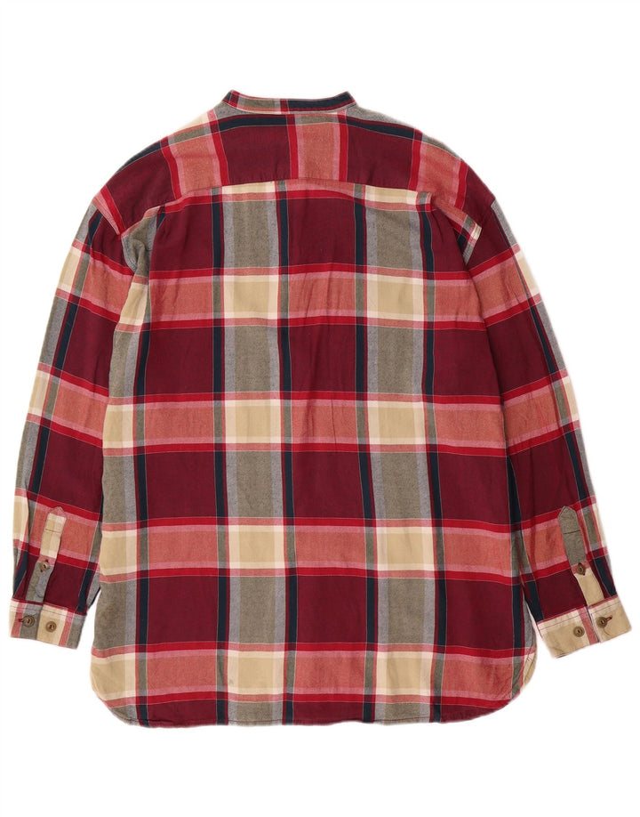 Abito camicia da donna Eddie Bauer UK 16 Viscosa a quadri rossi grandi