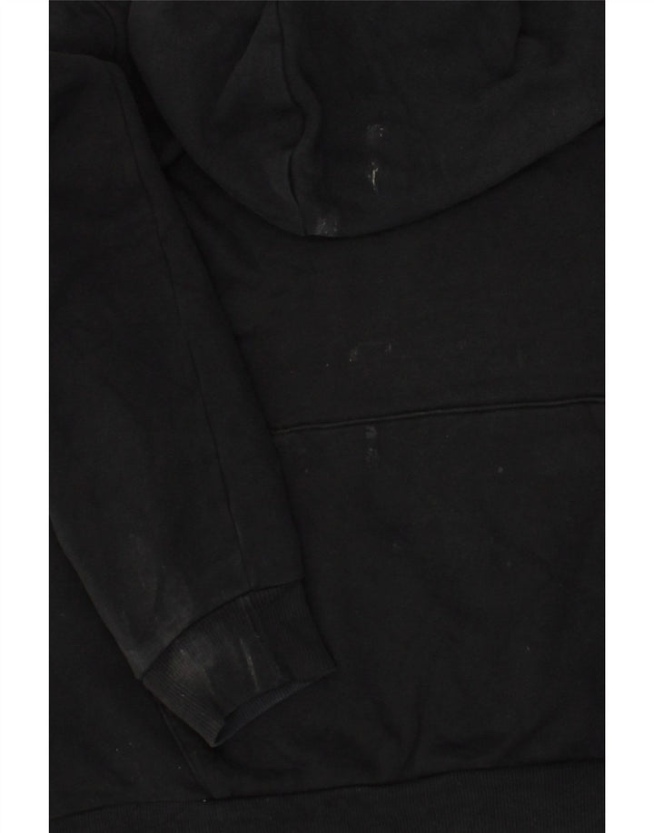 PUMA Mens Graphic Hoodie Jumper Medium Black Cotton | Vintage Puma | Thrift | Second-Hand Puma | Used Clothing | Messina Hembry 