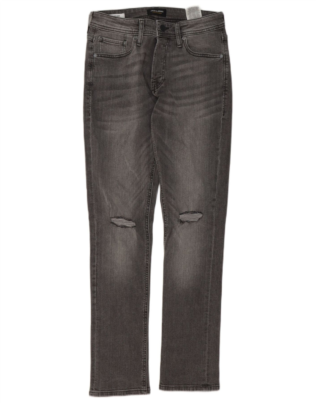 Jack & Jones Uomo GLENN Jeans slim effetto consumato W28 L32 Cotone grigio