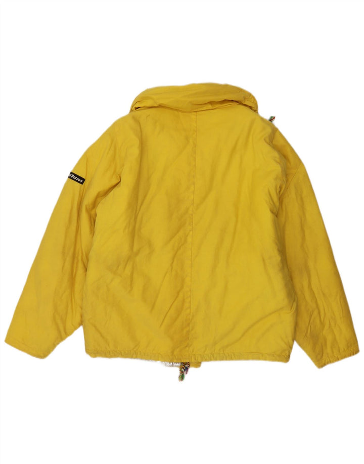 Giacca imbottita oversize da donna Anzi Besson UK 10 piccola in cotone giallo