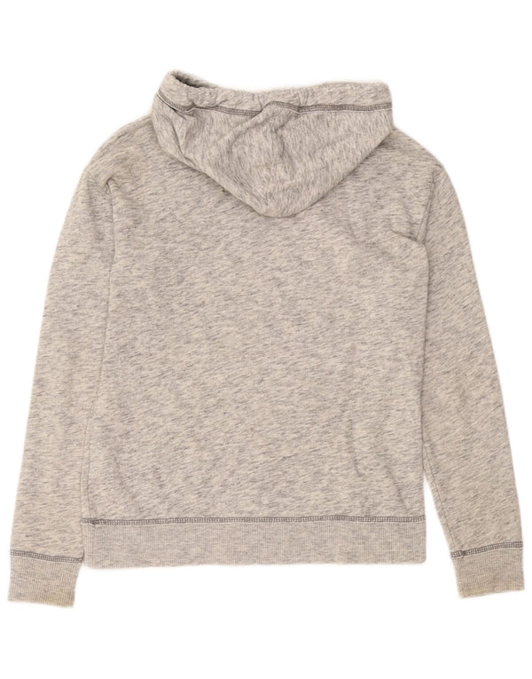 Maglione con cappuccio grafico da donna vestibilità ampia HOLLISTER UK 6 XS grigio chiazzato