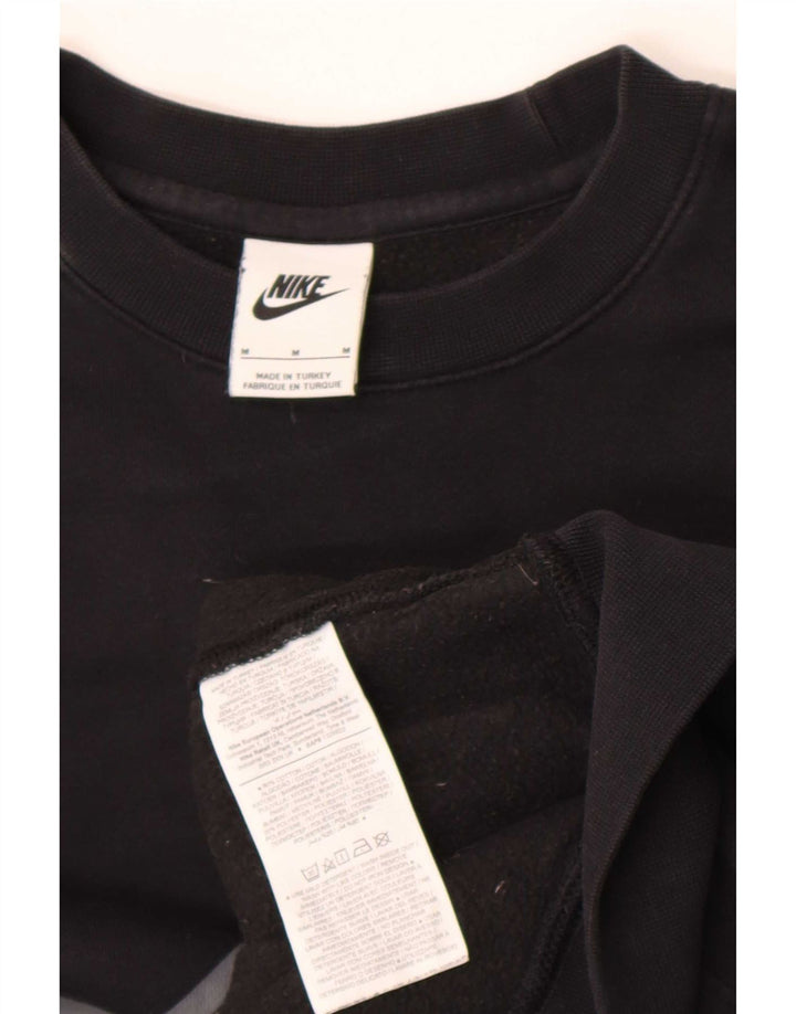 Felpa grafica da uomo Nike Felpa media in cotone nero