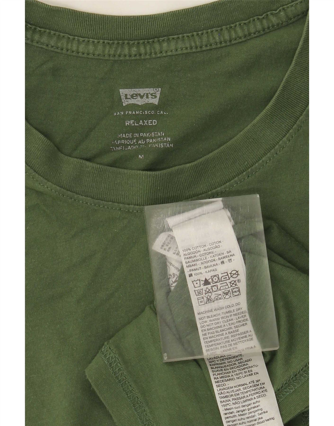 T-shirt rilassata da uomo Levi's Top in cotone verde medio