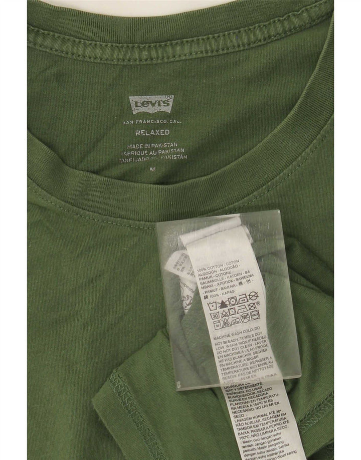 T-shirt rilassata da uomo Levi's Top in cotone verde medio