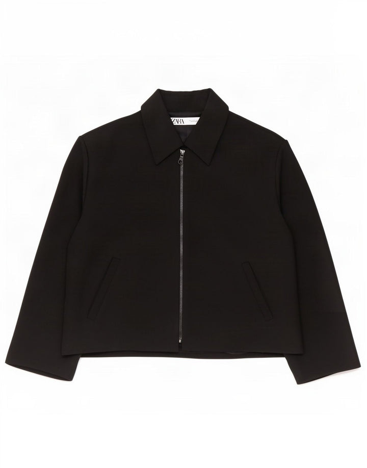 Giacca blazer oversize da donna Zara UK 16 grande poliestere nero