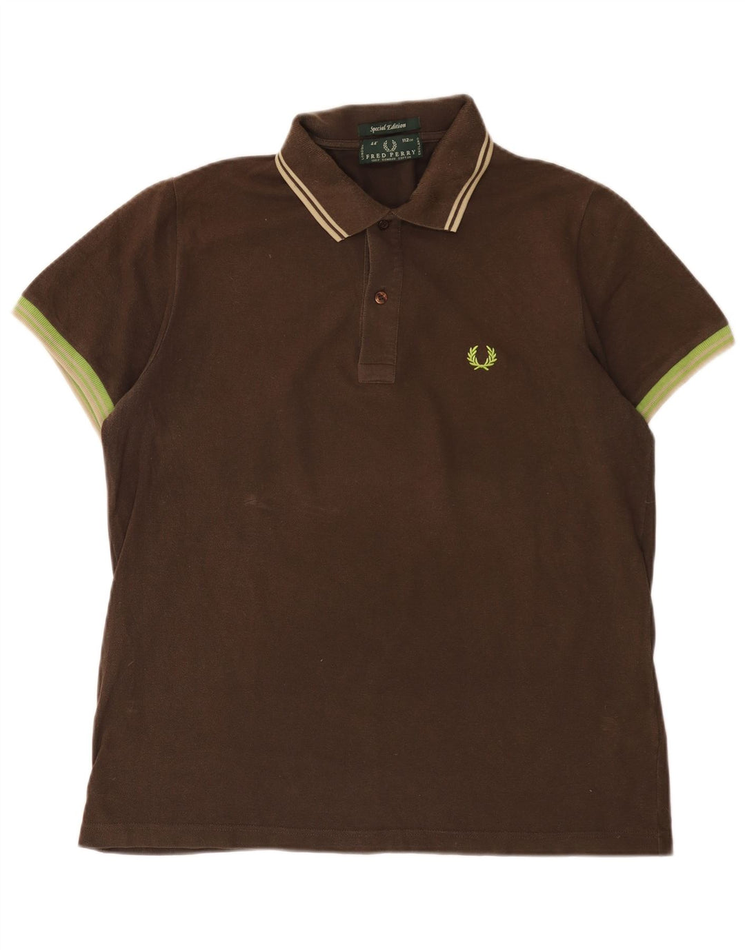 Polo Fred Perry da uomo in edizione speciale, grande, in cotone marrone