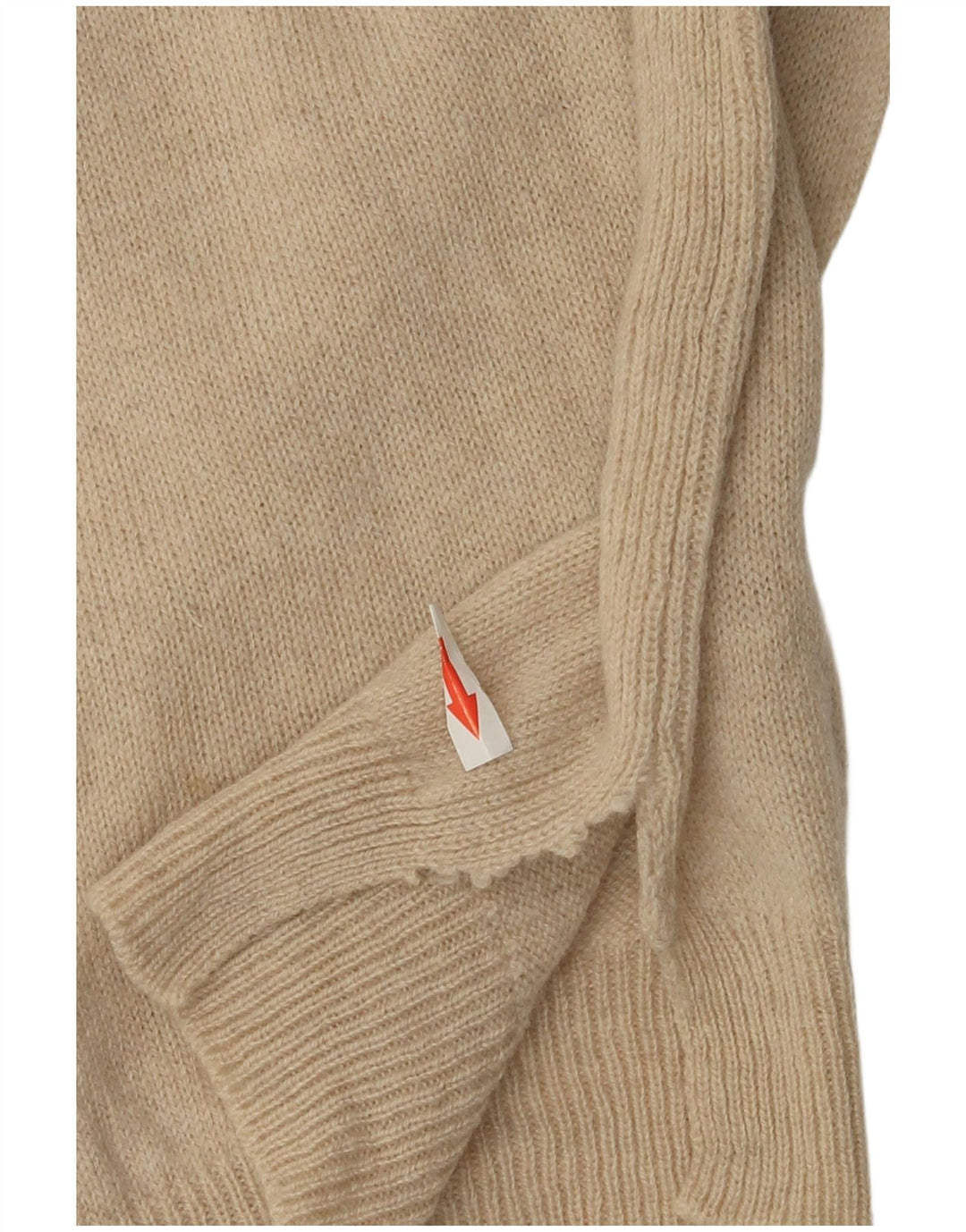 Maglione da donna Marks & Spencer con scollo a barca UK 14 Large Beige Lana