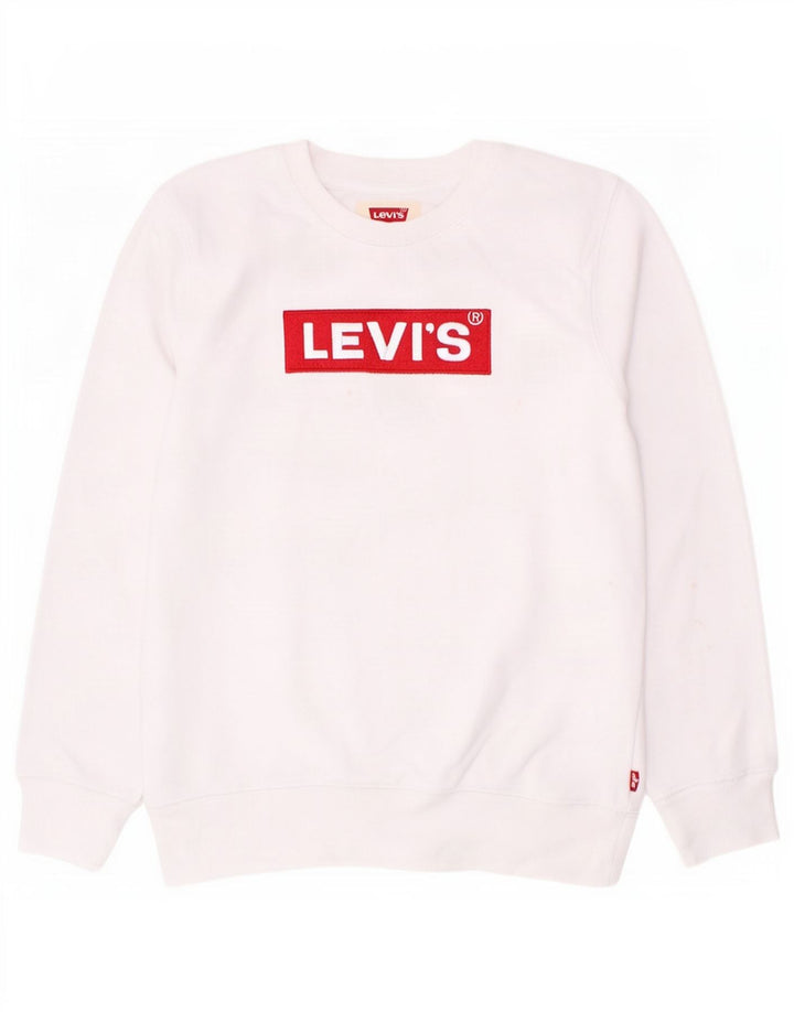Felpa grafica per ragazzi Levi's 11-12 anni bianca