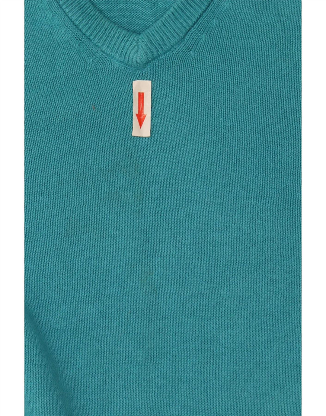 Maglione maglione con scollo a V da uomo Marks & Spencer 2XL cotone turchese