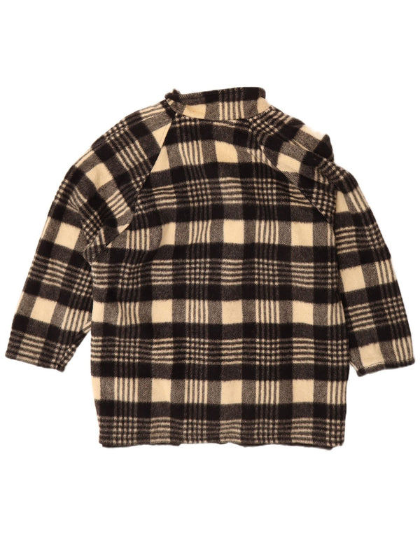 Giacca blazer vintage da donna a 2 bottoni UK 20 2XL a quadri neri