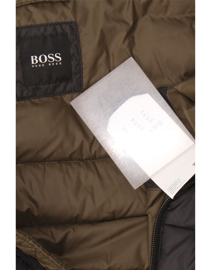 Gilet imbottito da uomo HUGO BOSS EU 56 3XL Nero Poliammide
