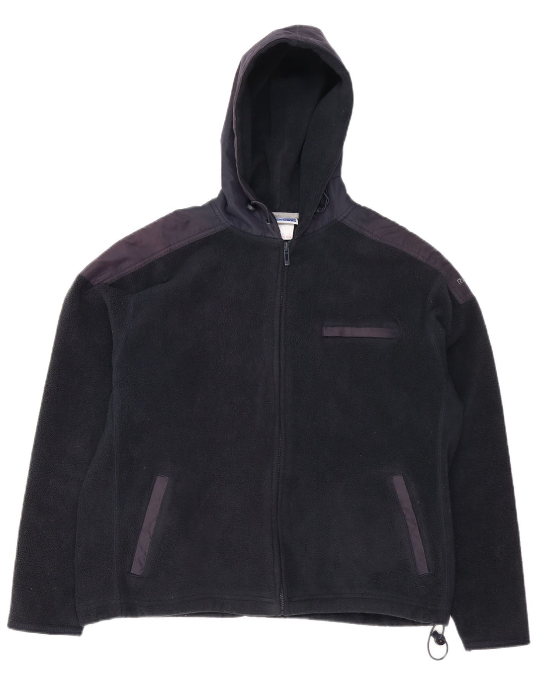 Giacca in pile oversize da donna REEBOK UK 16 Large Black Colourblock