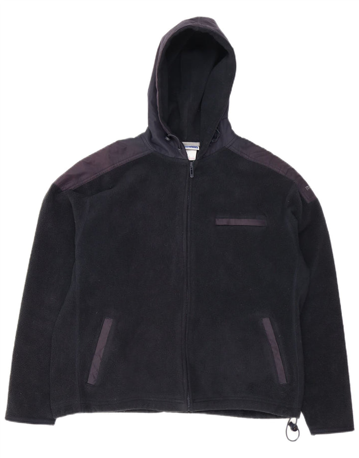 Giacca in pile oversize da donna REEBOK UK 16 Large Black Colourblock