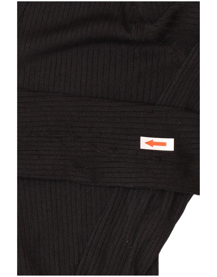 Maglione cardigan da donna Zara UK 14 grande viscosa nera