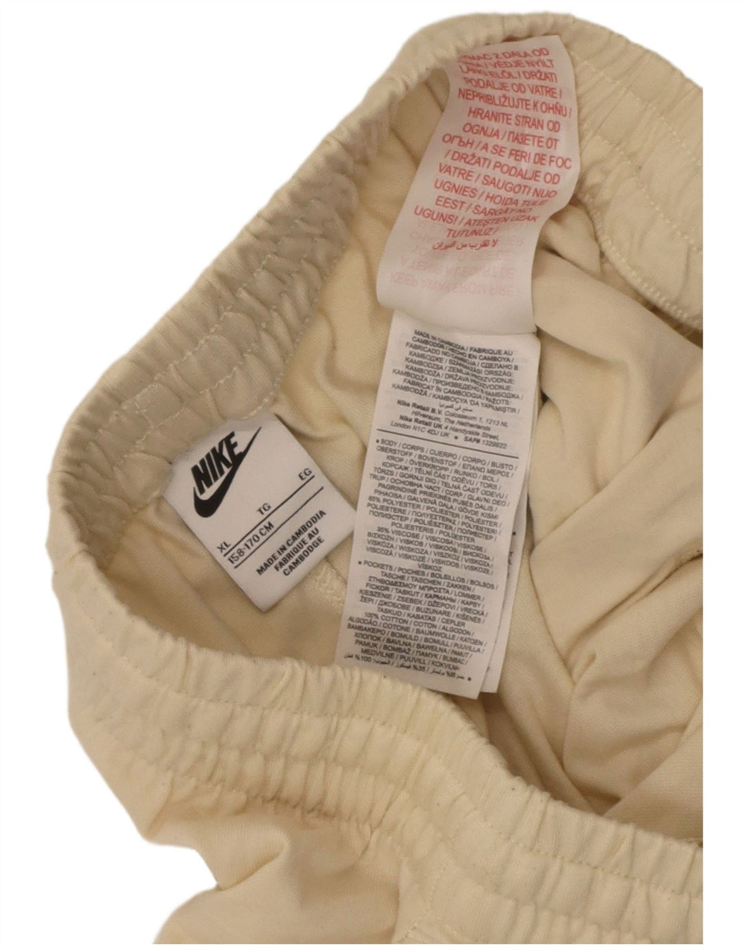 Pantaloncini sportivi Nike da ragazzo 13-14 anni XL Beige Poliestere