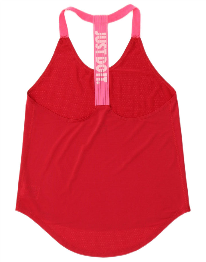 Canotta grafica Nike da donna UK 10 Small Rosso Colourblock in poliestere