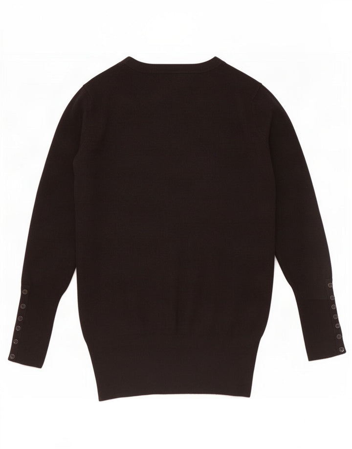 Maglione cardigan da donna Zara UK 12 Rayon nero medio