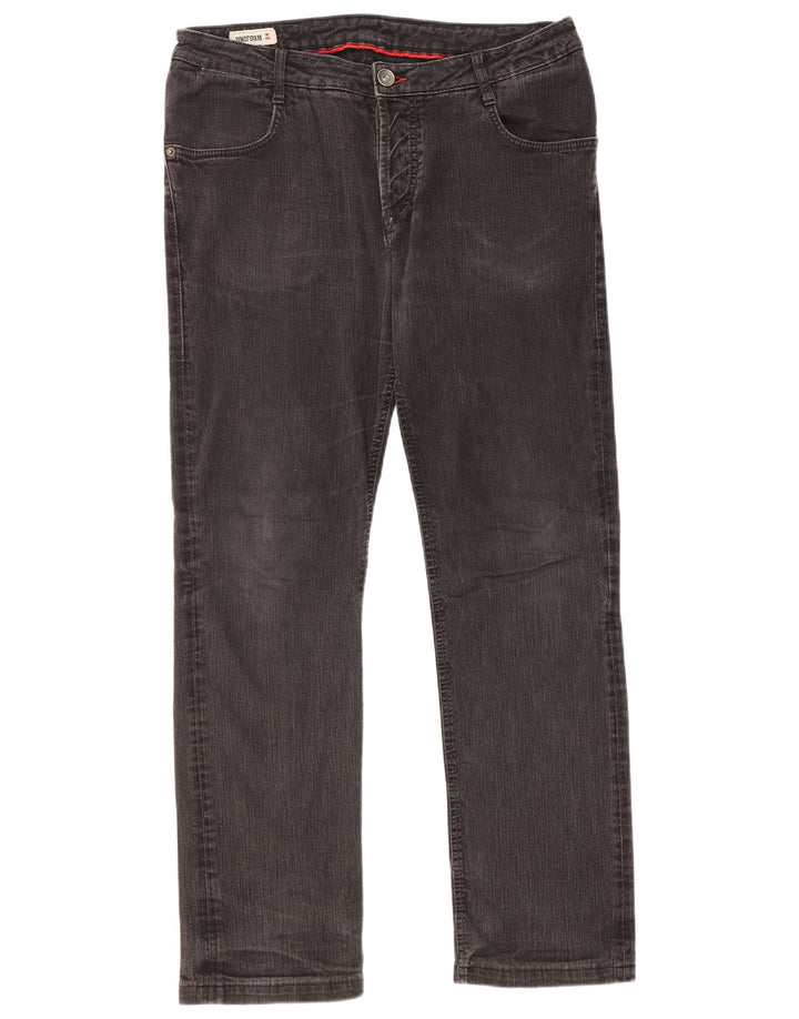 Jeans dritti da uomo uniformi W34 L30 cotone grigio