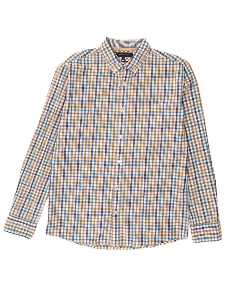 TOMMY HILFIGER Mens Vintage Fit Shirt Medium Multicoloured Check Cotton