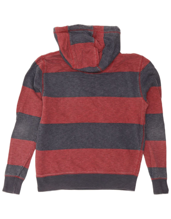 Maglione con cappuccio grafico da uomo Jack Wills piccolo in cotone a righe bordeaux