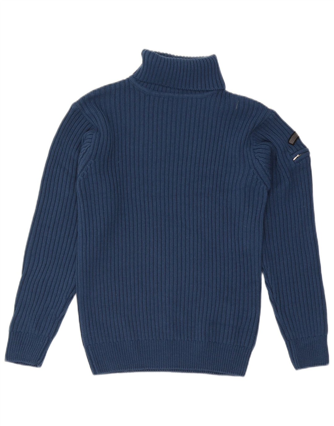 Maglione maglione a collo alto da donna Arizona UK 10 piccolo poliacrilico blu